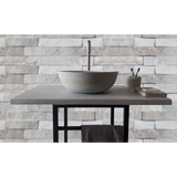 Round Concrete Bathroom Vanity Wash Basin EF19 Stone and Rock