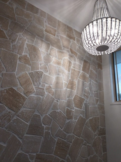 Classic Cream Crazy Paver Loose Stone Travertine Stone and Rock