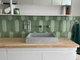 Rectangular Concrete Bathroom Vanity Wash Basin EF33 Stone and Rock