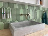 Rectangular Concrete Bathroom Vanity Wash Basin EF33 Stone and Rock