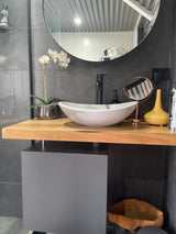 Oval Concrete Bathroom Vanity Wash Basin EF31 Stone and Rock