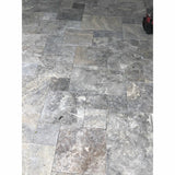 Tumbled Travertine Tile & Paver - French Set 12mm - Premium Silver Stone and Rock