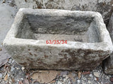 Hand Chiseled Limestone Plantar Box - 63 x 35 x 34 cm
