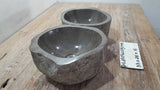 Handmade Natural Oval River Stone  Bathroom Basin TWIN SETS A & B RS 25072009
