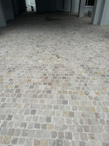 Mesh Backing Cobblestone Pavers - Sandstone