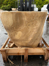 Natural Handmade Onyx Stone Planter Pot - 240904
