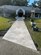 Tundra Grey Sandblasted Marble Tiles