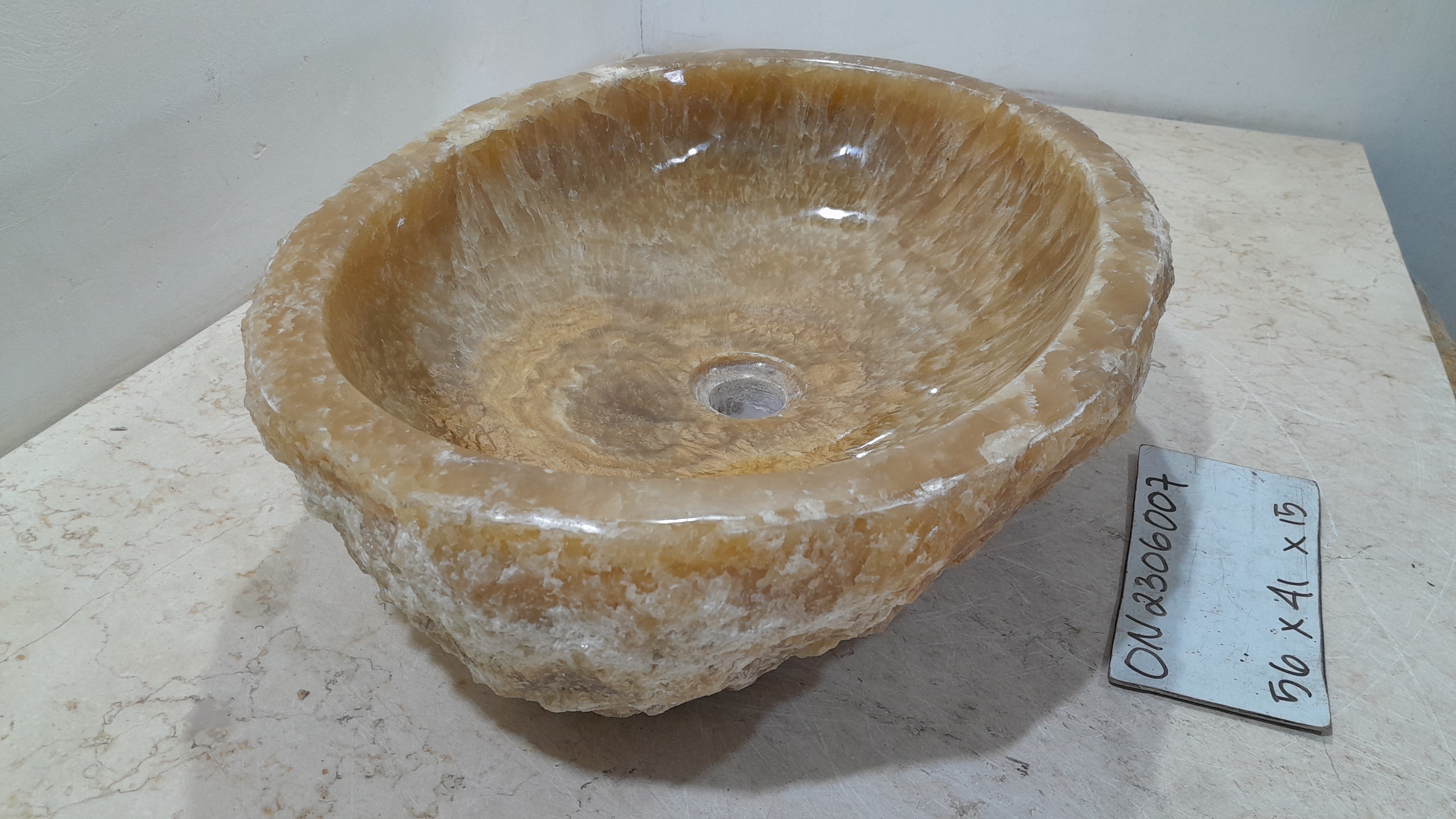 Natural Handmade Onyx Stone Bathroom Basin - ON506007