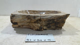 Natural Handmade Petrified Wood Basin - FSB506011