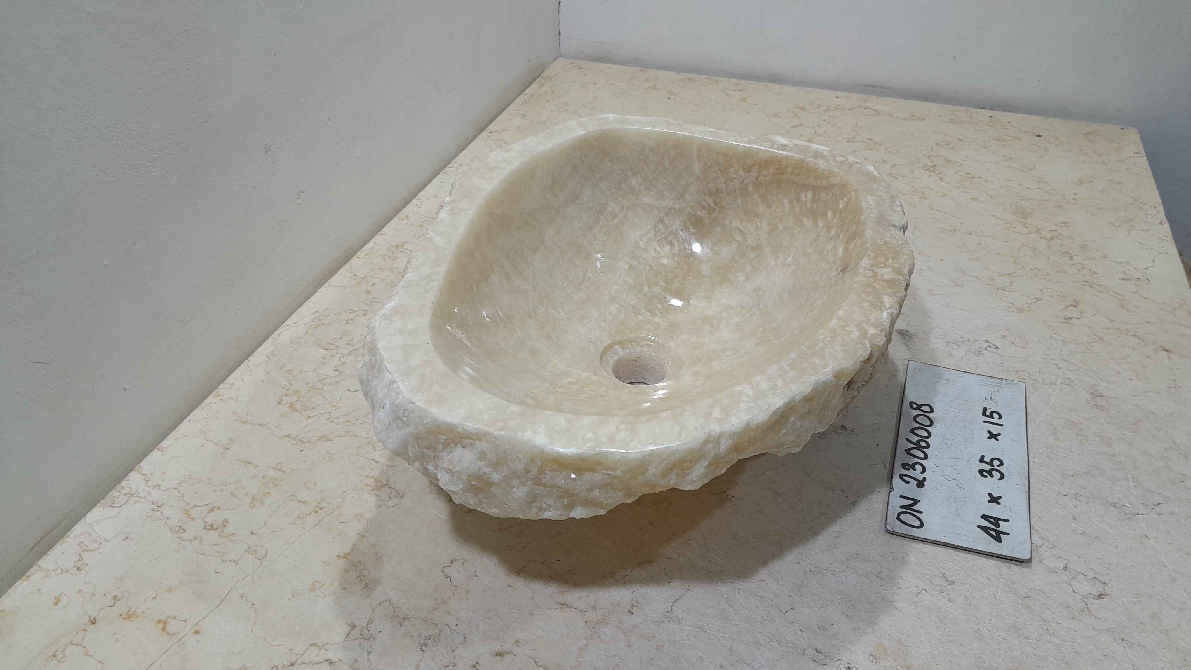 Natural Handmade Onyx Stone Bathroom Basin - ON406008