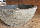Handmade Natural Oval River Stone Bathroom Basin - RXS 2306022