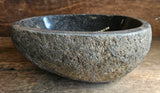 Handmade Natural Oval River Stone Bathroom Basin - RXS 2306010