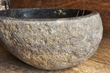 Handmade Natural Oval River Stone Bathroom Basin - RXS 2306010