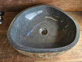 Handmade Natural Oval River Stone Bathroom Basin - RVM 101230