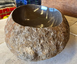Handmade Natural Oval River Stone Bathroom Basin - RVL 221212
