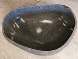Handmade Natural Oval River Stone Bathroom Basin - RVL 221236