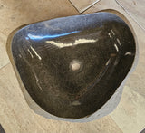 Handmade Natural Oval River Stone Bathroom Basin - RVL 221228