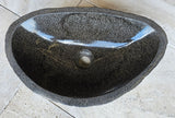Handmade Natural Oval River Stone Bathroom Basin - RM 2306015