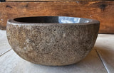 Handmade Natural Oval River Stone Bathroom Basin - RS 2306028