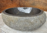Handmade Natural Oval River Stone Bathroom Basin - RS 2306002