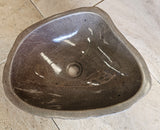 Handmade Natural Oval River Stone Bathroom Basin - RM 2306149