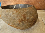 Handmade Natural Oval River Stone Bathroom Basin - RVS2306005