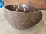 Handmade Natural Oval River Stone Bathroom Basin - RVS2306008