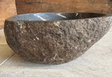 Handmade Natural Oval River Stone Bathroom Basin - RS2306078