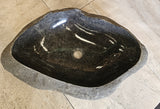 Handmade Natural Oval River Stone Bathroom Basin - RVL 221239