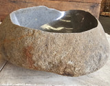 Handmade Natural Oval River Stone Bathroom Basin - RVL 221207
