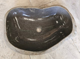 Handmade Natural Oval River Stone Bathroom Basin - RVL 221205