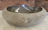Handmade Natural Oval River Stone Bathroom Basin - RVL 2212550