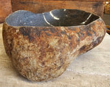 Handmade Natural Oval River Stone Bathroom Basin - RVL 221219