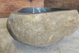 Handmade Natural Oval River Stone  Bathroom Basin  RS2310012