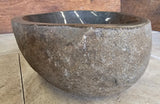 Handmade Natural Oval River Stone  Bathroom Basin  RM231002