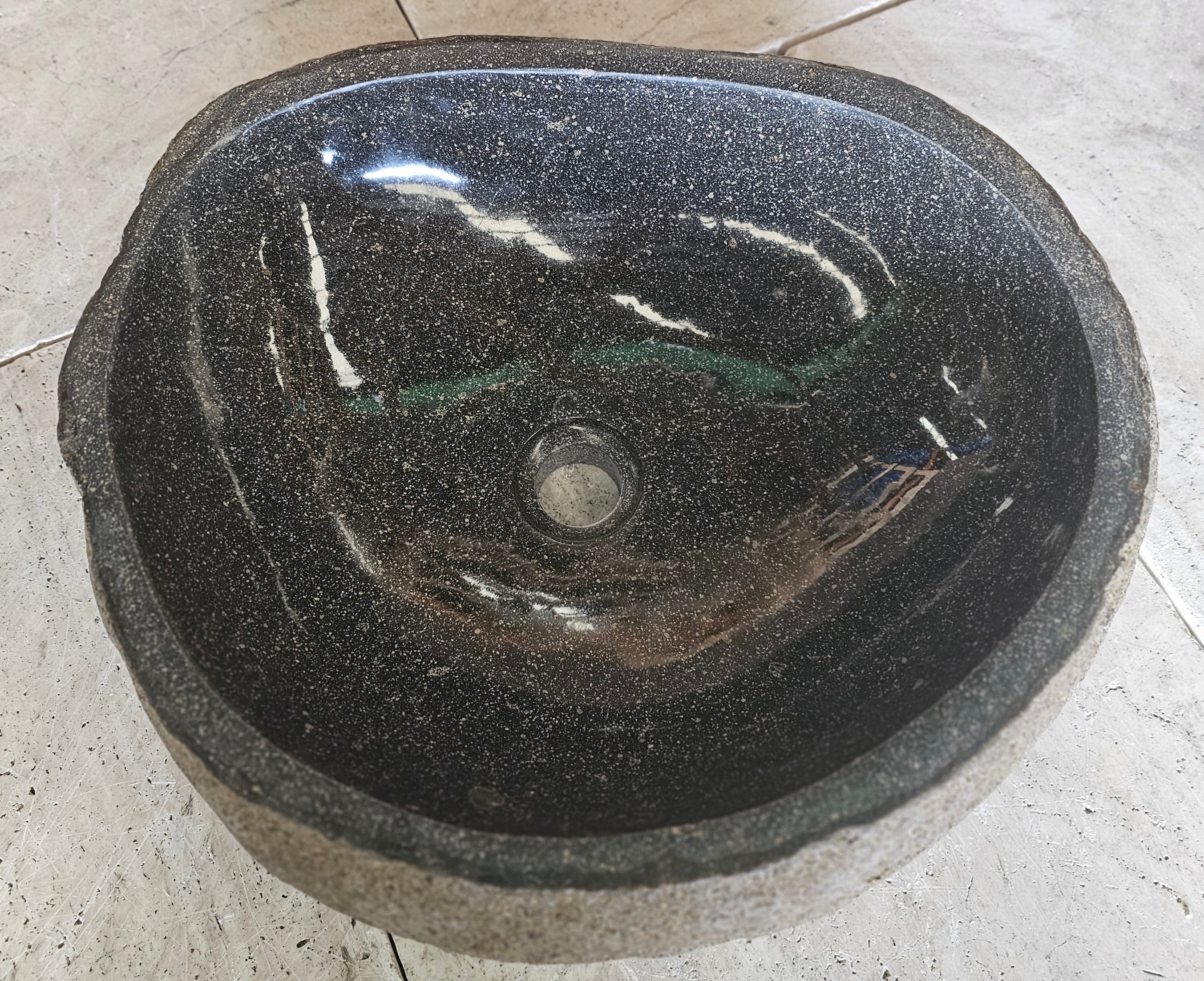 Handmade Natural Oval River Stone  Bathroom Basin  - RM  2310156
