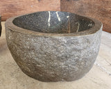 Handmade Natural Oval River Stone Bathroom Basin - Twin Set RM 2309025