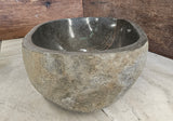 Handmade Natural Oval River Stone Bathroom Basin - Twin Set RL2309011