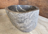 Handmade Natural Oval River Stone Bathroom Basin - Twin Set RM2309005
