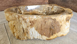 Natural Handmade Petrified Wood Basin - FSB231008