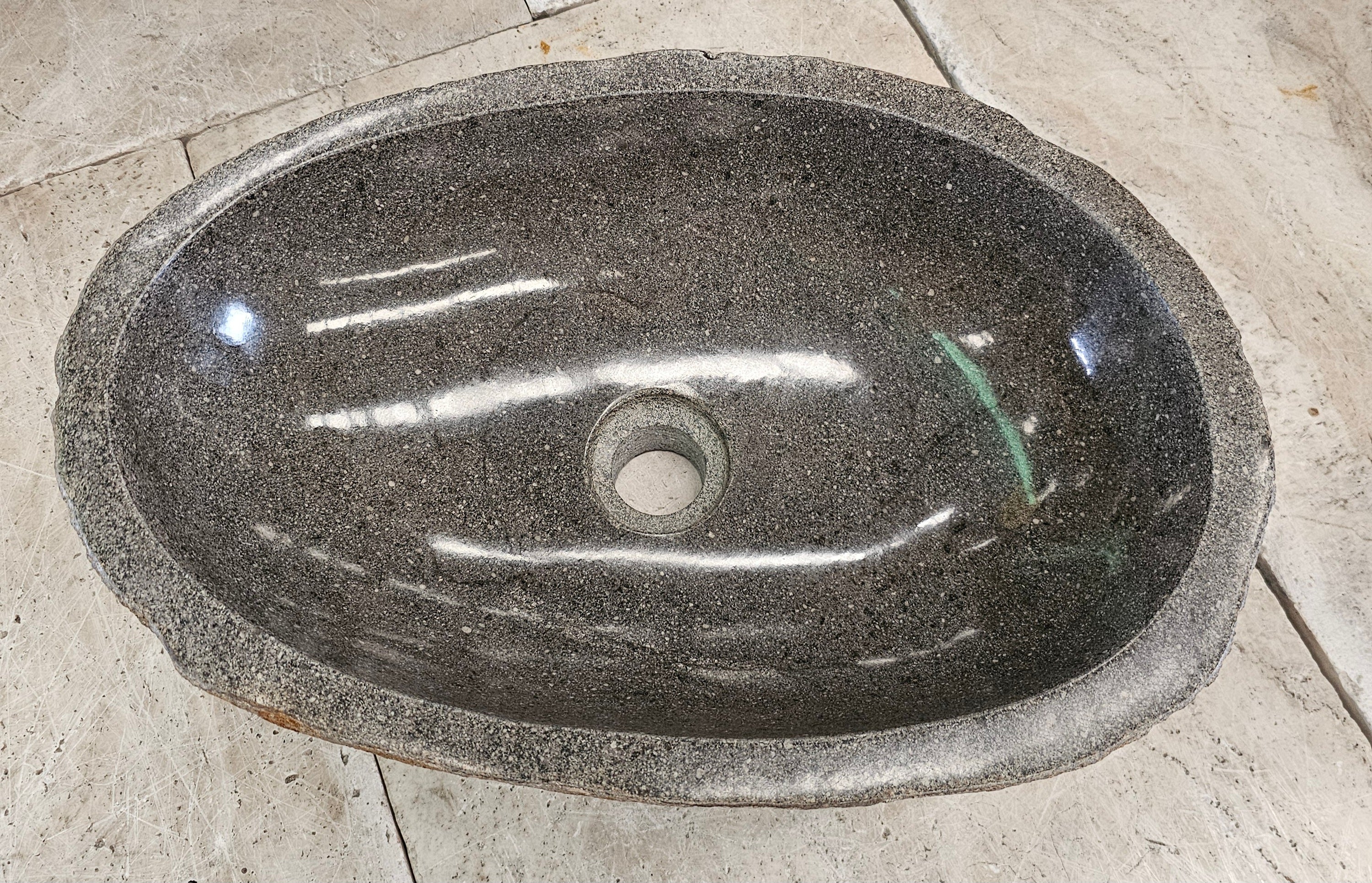 Handmade Natural Oval River Stone  Bathroom Basin  RM 2310133