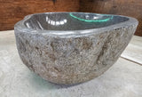 Handmade Natural Oval River Stone  Bathroom Basin  RM 2310074