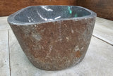 Handmade Natural Oval River Stone  Bathroom Basin  RS 2310036