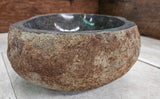 Handmade Natural Oval River Stone  Bathroom Basin  RM 2310019