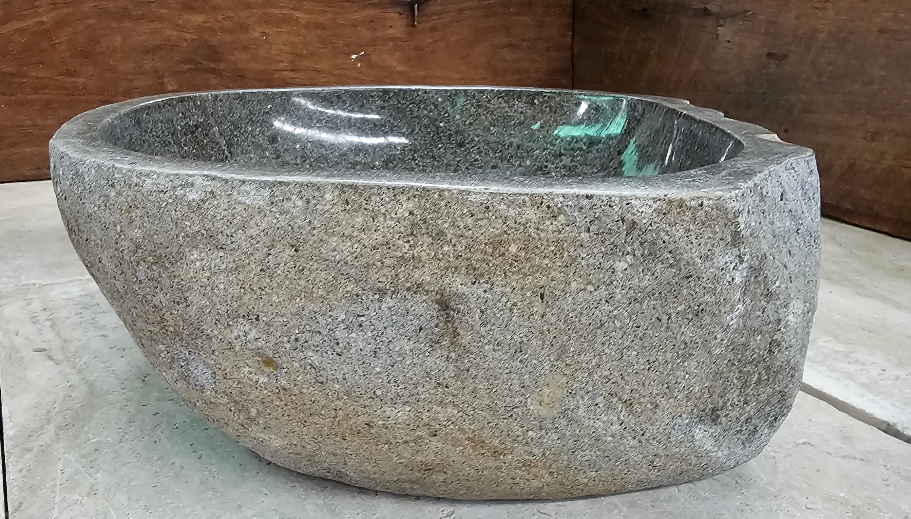 Handmade Natural Oval River Stone  Bathroom Basin  RM 2310022