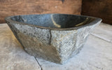 Handmade Natural Oval River Stone  Bathroom Basin  RS 2310039