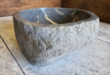 Handmade Natural Oval River Stone  Bathroom Basin  RS 2310048