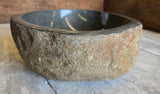 Handmade Natural Oval River Stone  Bathroom Basin  RS 2310014