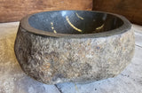 Handmade Natural Oval River Stone  Bathroom Basin  RS 2310014