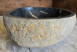 Handmade Natural Oval River Stone  Bathroom Basin  RS 2310043